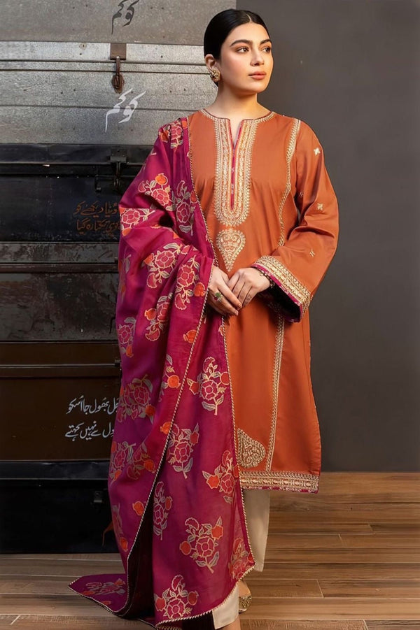 COCO DHANAK 3PC EMBROIDERED