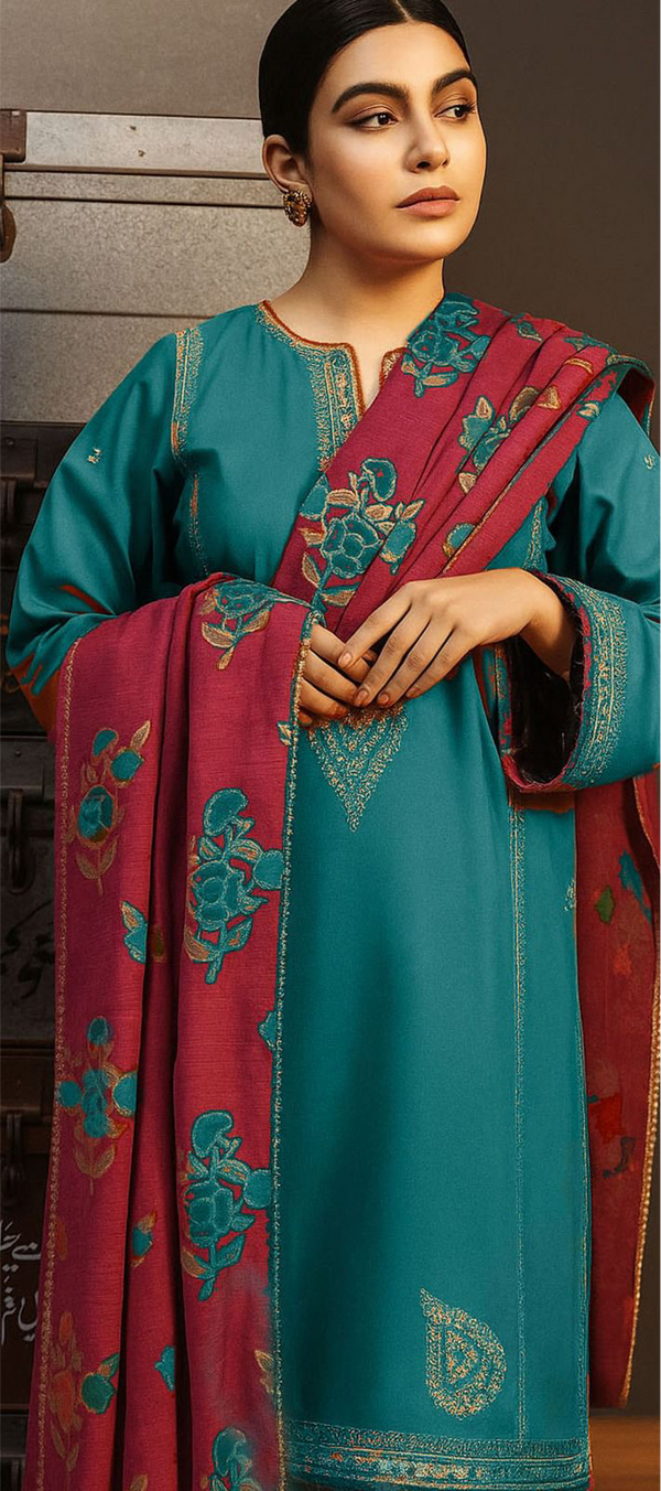 COCO DHANAK 3PC EMBROIDERED