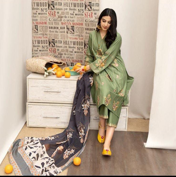 URGE DHANAK 3PC EMBROIDERED