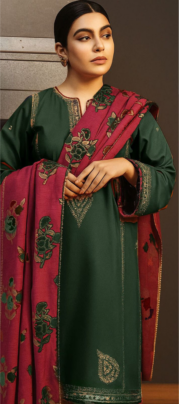 COCO DHANAK 3PC EMBROIDERED