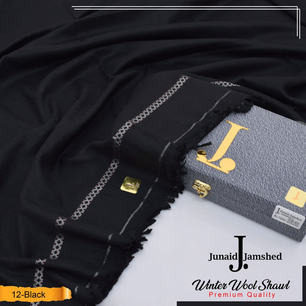 J.Soft Wool Shawl (BLACK)