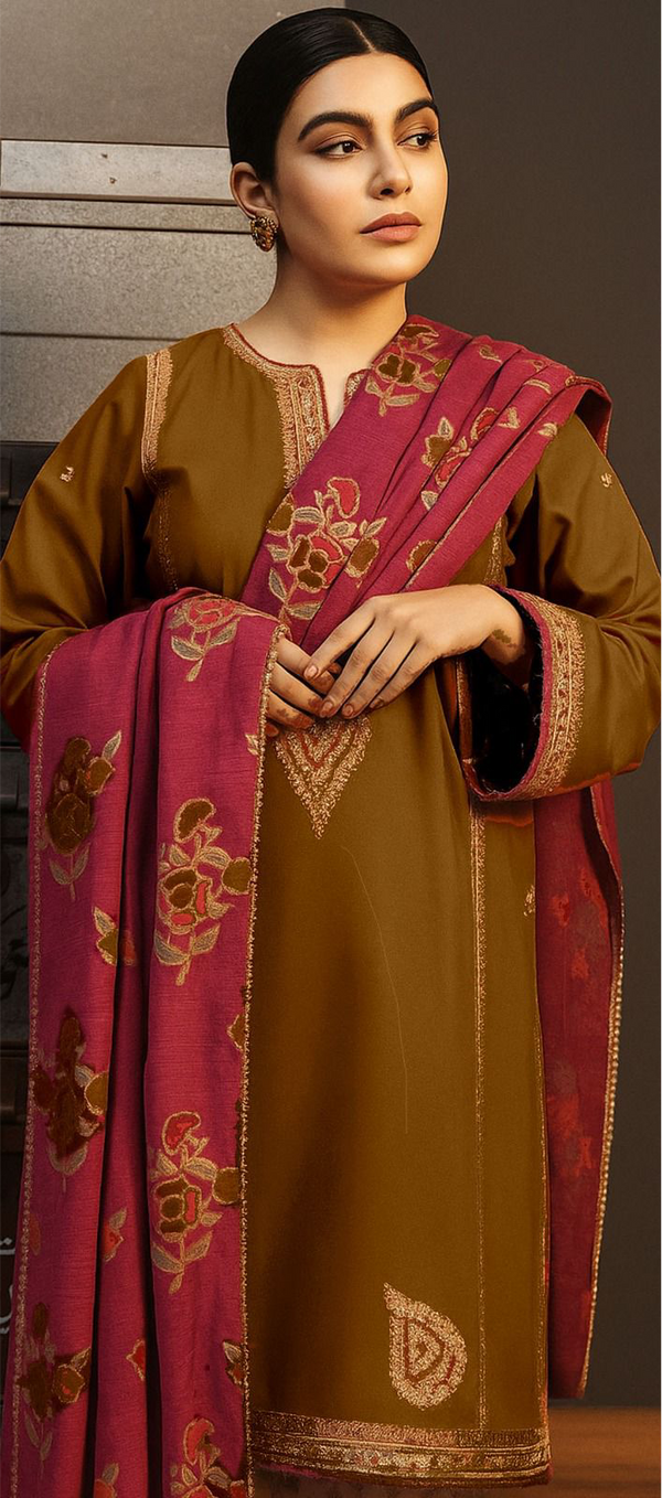 COCO DHANAK 3PC EMBROIDERED