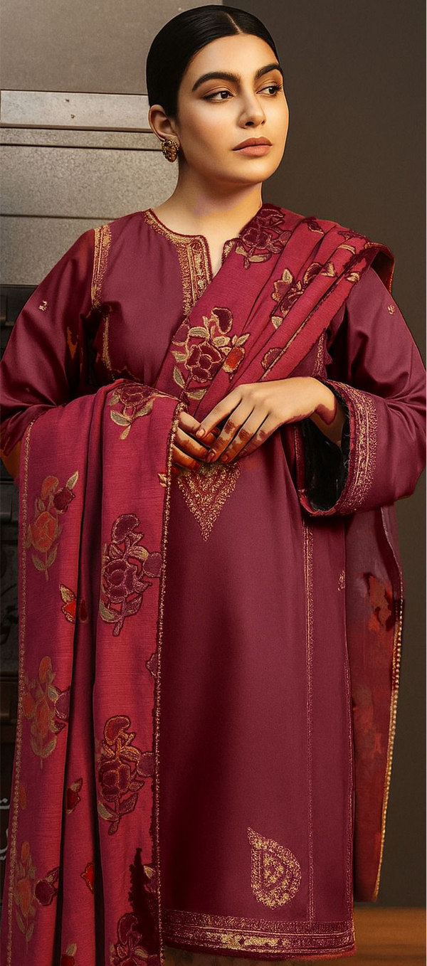 COCO DHANAK 3PC EMBROIDERED