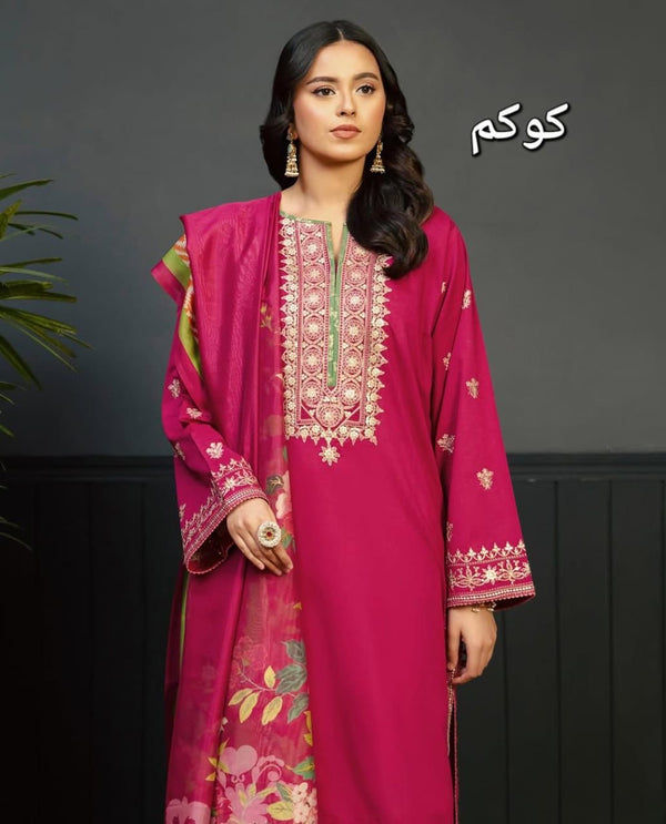 KOKAM DHANAK 3PC EMBROIDERED